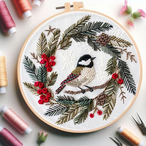 Huacan Embroidery Kit للبالغين المبتدئين ، مجموعات Easy Needlepoint للبالغين مع أنماط التطريز المختومة. in Kuwait