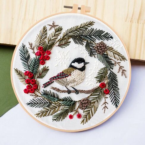 Huacan Embroidery Kit للبالغين المبتدئين ، مجموعات Easy Needlepoint للبالغين مع أنماط التطريز المختومة. in Kuwait