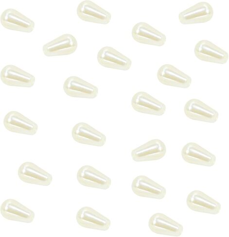 6x10mm البلاستيك فو ، دمعة دمعة لؤلؤة حبات المقلدة المياه لؤلؤة الخرز للاصطدام القلادة الأقراط in Kuwait