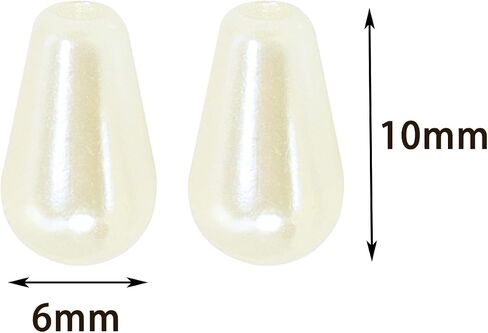 6x10mm البلاستيك فو ، دمعة دمعة لؤلؤة حبات المقلدة المياه لؤلؤة الخرز للاصطدام القلادة الأقراط in Kuwait
