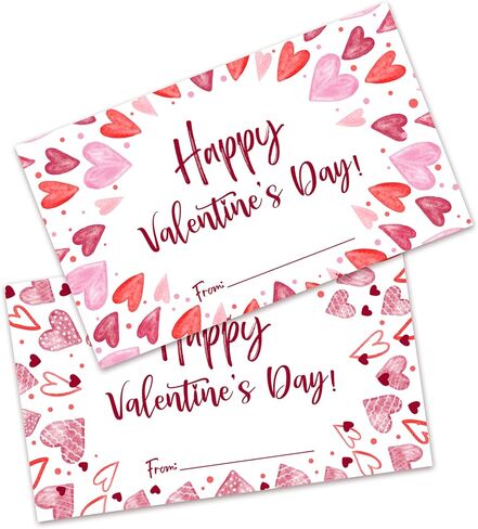 Happy Valentine's Sticker Set - 40 Pcs Watercolor Self-Adhesive Label for Valentine Gift Wrapping, 4 Different Designs Gift Tag for Goodie Bags, Party Supplies & Decor -A05 in Saudi Arabia