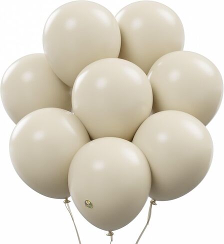 AFTERLOON® Biodegradable Balloons 24 pcs Sand White 12 Inch, Matte Color Thickened Extra Strong Latex Helium Float, Multicolor Colorful Bulk Color ballon baloon Globos Para Decoration De Fiestas Kids in Saudi Arabia