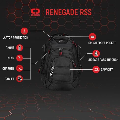 حقيبة ظهر Ogio Renegade (Renegade ، Black) ، كبير in Kuwait