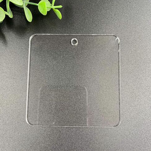 15 Blank Acrylic Square Clear with Hole 1/8" thick for Keychains Jewelry Crafts (2.5 Inch) in Kuwait