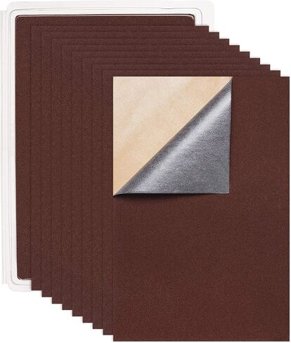 Benecreat 20pcs Velvet (بني) ألواح خلفية لزجة ، ورقة A4 (8.3 "× 11.8") متعددة الأغراض المتينة ذاتية ومقاومة للماء لفن عيد الميلاد في عيد الميلاد ، وصنع الحرف اليدوية in Saudi Arabia
