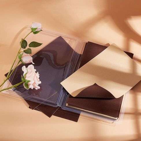 Benecreat 20pcs Velvet (بني) ألواح خلفية لزجة ، ورقة A4 (8.3 "× 11.8") متعددة الأغراض المتينة ذاتية ومقاومة للماء لفن عيد الميلاد في عيد الميلاد ، وصنع الحرف اليدوية in Saudi Arabia