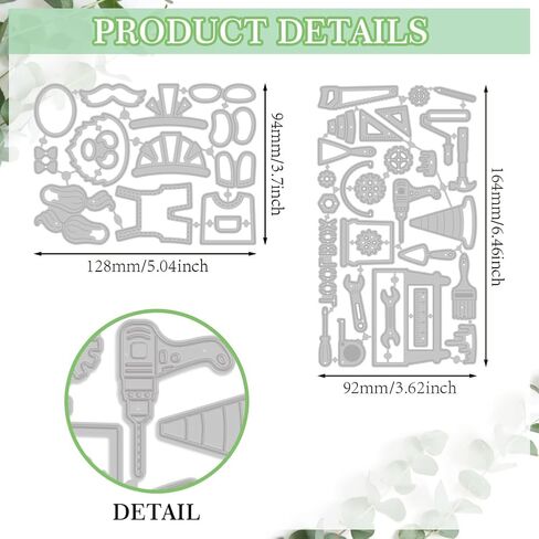 MAYJOYDIY Gnome Worker Metal Die Cuts Gnome Repair Tool Cutting Dies Tool Box Gear Workman Carbon Steel Embossing Stencils for DIY Card Scrapbooking Photo Album Craft Decor in Saudi Arabia