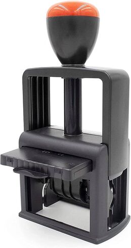 ZIGEL Heavy Duty Style Self Inking Date Stamp, Professional Large Date Size (LD56) - Black Ink in Kuwait