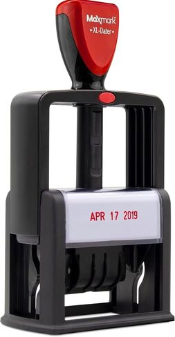 ZIGEL Heavy Duty Style Self Inking Date Stamp, Professional Large Date Size (LD56) - Black Ink in Kuwait