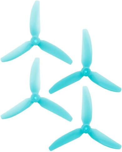 8pcs HQProp 5X4.3X3 V1S 5043 5 Inch 3-Blade Propellers Set (4X CW / 4X CCW) Poly Carbonate (Clear) in Kuwait