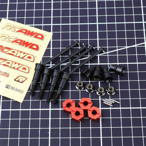 RCAWD Typhon Granite GROM 40CrMo Driveshafts & 10 mm Wheel Hex Set & Diff Outdrive Axles & M4 Wheel Nuts for ARRMA 1/18 1/14 RTR, 60% Upgrades #ARA311198 in Saudi Arabia