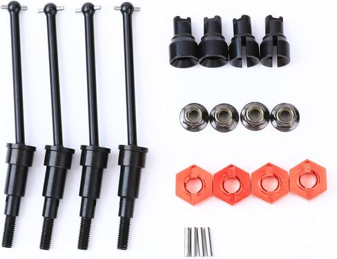 RCAWD Typhon Granite GROM 40CrMo Driveshafts & 10 mm Wheel Hex Set & Diff Outdrive Axles & M4 Wheel Nuts for ARRMA 1/18 1/14 RTR, 60% Upgrades #ARA311198 in Kuwait