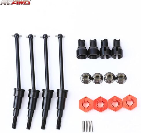 RCAWD Typhon Granite GROM 40CrMo Driveshafts & 10 mm Wheel Hex Set & Diff Outdrive Axles & M4 Wheel Nuts for ARRMA 1/18 1/14 RTR, 60% Upgrades #ARA311198 in Kuwait