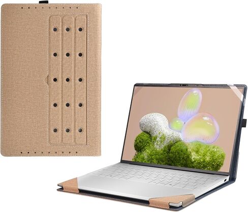 غطاء الكمبيوتر المحمول لـ Dell XPS 13 9350 9345 9340 9315 XPS 13 Plus 9320 شامل شامل 13.4 "2 في 1 PU الجلود الداخلية (الأزرق) in Saudi Arabia