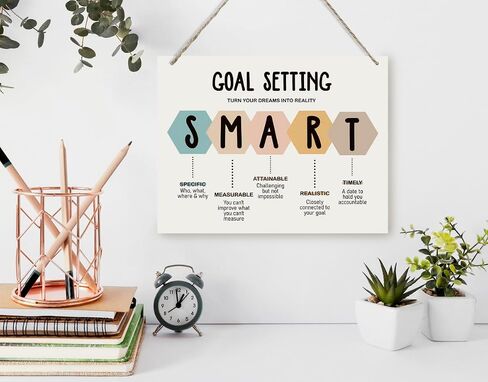 Therapy Decor, Inspirational Motivational Wall Art, Social Worker Office Decor, Kids Behavior Chart for School Classroom, Turns Your Dreams into Reality Wood Sign in Saudi Arabia