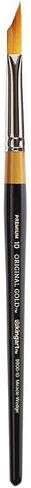 KINGART Premium Original Gold 9900-12 MIRACLE WEDGE TRI BRUSH Series Artist Brush, Golden Taklon Synthetic Hair, Short Handle, for Acrylic, Watercolor, Oil and Gouache Painting, Size 12 in Saudi Arabia