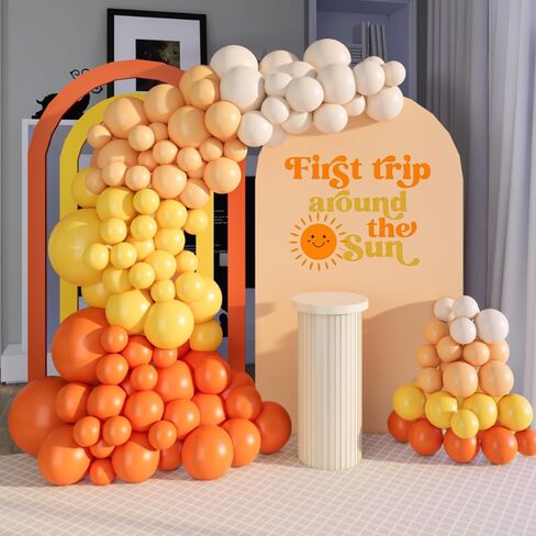 Here Comes the Son Balloon Arch Garland Kit 149pcs for Retro Sun Baby Shower First Trip Around the Sun Sunshine Theme Birthday Kids Groovy Boho Party Backdrop Decoration (Slate Blue) in Kuwait