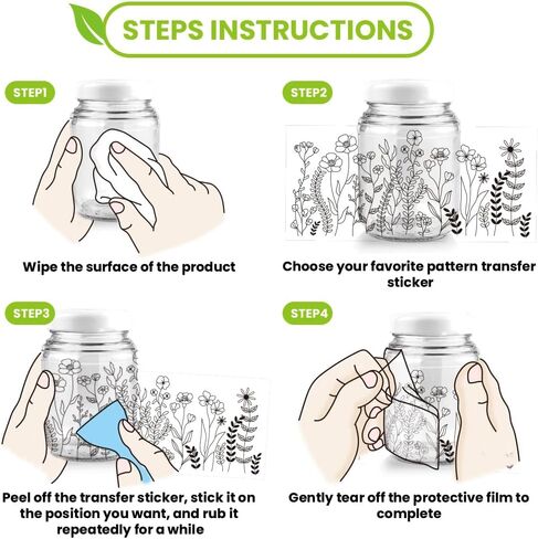 ARRICraft 10 Sheets UV DTF CUP WRAPS لـ 16 OZ COPS CUPS ، 10 أنماط من الزهور البرية ذات الأزهار البرية الصلبة فرك على شارات نقل PVC PVC in Kuwait