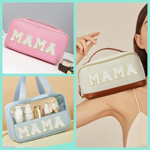 2.16" White Chenille Letter Patches, Self Adhesive Letters for Clothing, Stick on Letters for Cosmetic Bags Backpacks Travel Bags (Mama) in Saudi Arabia