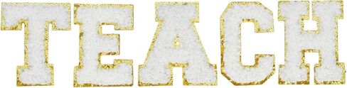 2.16" White Chenille Letter Patches, Self Adhesive Letters for Clothing, Stick on Letters for Cosmetic Bags Backpacks Travel Bags (Mama) in Saudi Arabia