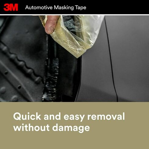 شريط تقنيع 3M ، 03430-شريط ورق كريب عالي الأداء لإخفاء الطلاء التلقائي الدقيق-مقاوم للحرارة حتى 250 درجة فهرنهايت ، 0.7 بوصة × 105 قدم in Kuwait