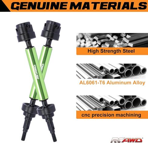 RCAWD Steel Rear Driveshaft for Arrma 1/10 Gorgon 4X2 MEGA 550 Drive Shaft Upgrades Part Green in Kuwait