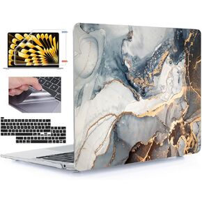 YSCLBAHUK for MacBook Pro 13 inch Case 2022 2021 2020 Release A2338 M2 M1 A2289 A2251 Cover, Printed Pattern Plastic Hard Shell Cover for MacBook Pro 13.3-inch A2159 A1989 A1706 2016-2019, Marble