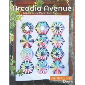 Sassafras Lane Designs Arcadia Avenue BOM Pattern, White Medium