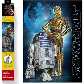 DIAMOND DOTZ Star Wars Droids Diamond Painting Kits for Adults - Diamond Art Kits a Relaxing Creative Craft Kit with Dotz Gems 20x16
