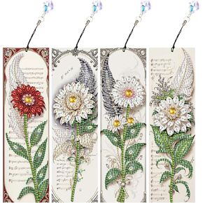 4 PCS Diamond Art Bookmarks for Adults Diamond Painting Bookmarks Diamond Painting Bookmark Kits Diamond Art Book Marks Diamond Painting Book Marks Diamond Art Bookmark Kits Sun Flower
