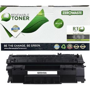 Renewable Toner 49A MICR Toner Compatible Replacement for HP Q5949A Laserjet 1160 1320 3390 3392 Magnetic Ink Check Printer Cartridge