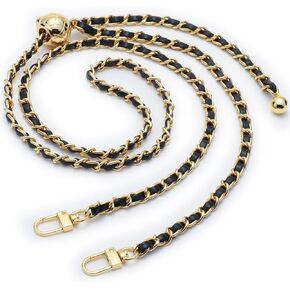 53" DIY Iron Chain Strap for DIY Purse Handbag Shoulder Crossbody Bag Accessories Replacement Straps, with Metal Buckles