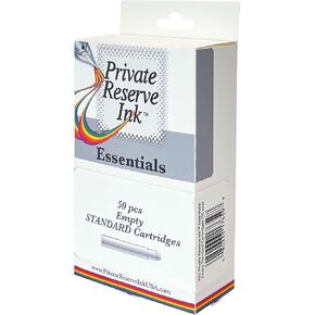 Essentials - Empty Standard Cartridges (50 pcs), Clear (PR2), 1 Count (Pack of 1)