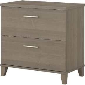 Bush Furniture Somerset 2 Drawer Lateral File Cabinet in Fresh Walnut | Large Office Storage Unit for Home or Commercial Spaces