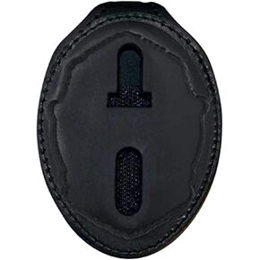 Dallas Texas Police Belt Clip Badge Holder with Pocket and Chain (Cutout PF109, 3 inches tall)