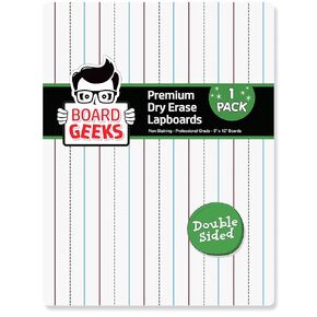 1 Small Dry Erase Board for Kids - White Board for Kids | Individual Dry Erase Board for Kids - Portable Kids Mini Whiteboard | Double Sided Small White Boards | Lined and Plain, 9"x12"