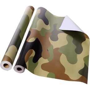Tenceur Bulletin Board Paper 24 Inch x 100ft Fade Resistant Paper Roll for Classroom Decor (Camo)