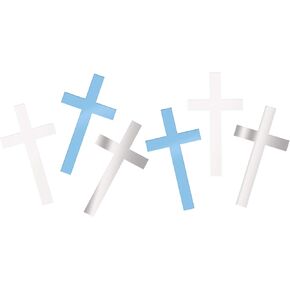Unique Fancy Blue Cross Confirmation Luncheon Napkins (Pack of 16) - Elegant & Blessed Party Essential, Perfect for Confirmation Celebrations