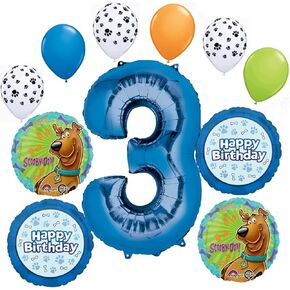 Anagram Scoooby Dooby Doo 3rd Birthday Party Supplies 11 pc Balloon Bouquet Decorations