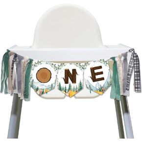 One Happy Camper Birthday Party Decorations Boys One Happy Camper High Chair Banner Camping 1st Birthday Theme Party Supplies