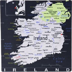 3dRose LLC 8 x 8 x 0.25 Inches Mouse Pad, Modern Map of Ireland in Vivid Color (mp_159762_1)