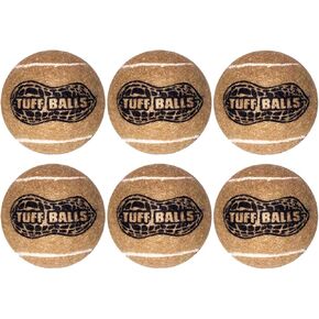Petsport Junior Peanut Butter Tuff Dog Toys | 6 Pack Jr. (1.8 ") PET SAFE FOLED & DANENT RARBER CARBER
