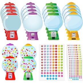 Teling 16 Set 100 Days of School Crafts Bubble Gum Machine Stickers 100th Day of School Craft Count to 100 Stickers Kit for Celebrate Classroom Backgrounds Party