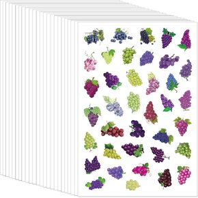 912PCS Grapes Stickers-Grapes Themed Sticker Party Favors Birthday Baby Shower Wedding Party Deocrations Supplies