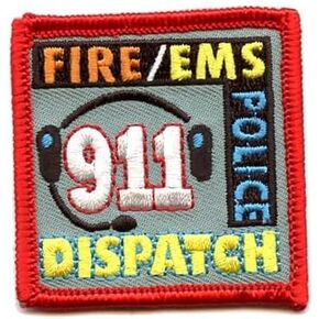Generic 911 Dispatch First Responders Law Enforcement, Firefighter, Emergency Medical Technician, Paramedic Embroidered Iron on Patch
