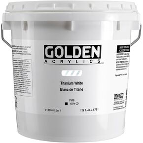 Golden Heavy Body Acrylic - Titanium White - 128 oz Jar