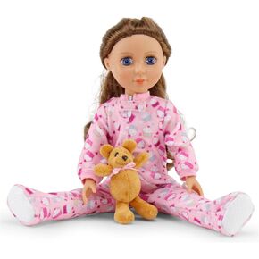 Emily Rose 14 Inch Doll Footed Cupcake Print 14" Doll Pajamas | Compatible with Hard-Bodied 14" Dolls Like Wellie Wishers