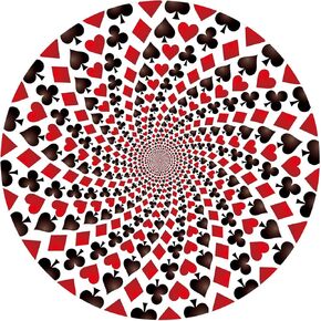 HUADADA 1000 Piece Puzzles for Adults - Super Difficult Round Playing Cards - Jigsaw Puzzles for Adults and Kids 1000 Piece Educational Games Colorful Puzzles for Home Decoration(27.6"x 19.7")