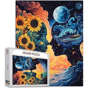 Black Girl Jigsaw Puzzles 1000 Pieces for Adults, Families (Africa Woman,Elephant,Giraffe,Tree of Life) Pieces Fit Together Perfectly 19.7''x27.6''inch Landscape Performance Frameable Magic Puzzle Ar