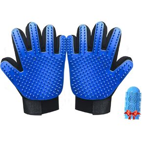 Pet Grooming Set with Dog Washing Gloves for Bathing and Silicone Dog Toothbrush, Pet Grooming Gloves for Dogs, Cats and Horses (185 Tips)